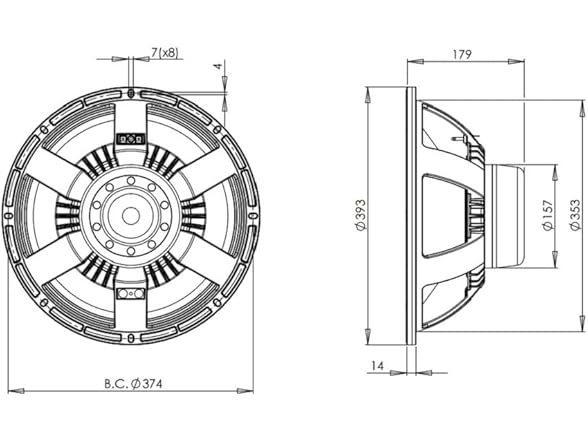 B&C Speakers 15-inch Woofer Cone