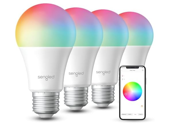 Sengled Dual Mode Smart Light Bulbs with Remote, 4PK