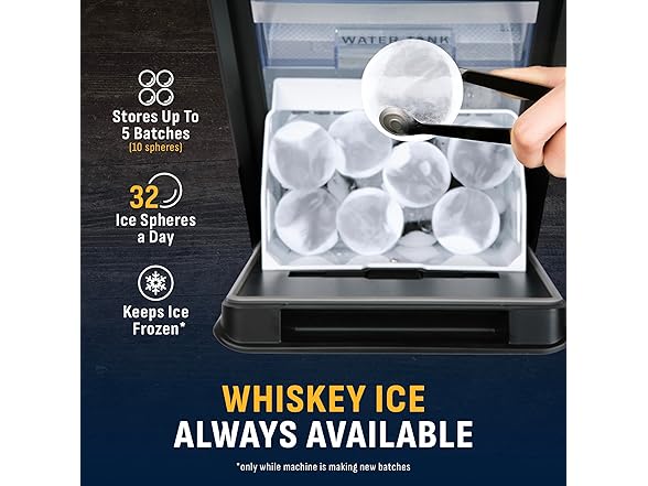 Newair Countertop Whiskey Ice Ball Maker - Gallery 6