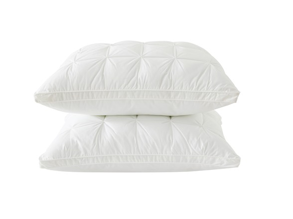 Gusseted Down Alternative Cotton Pillow, 2 Pack