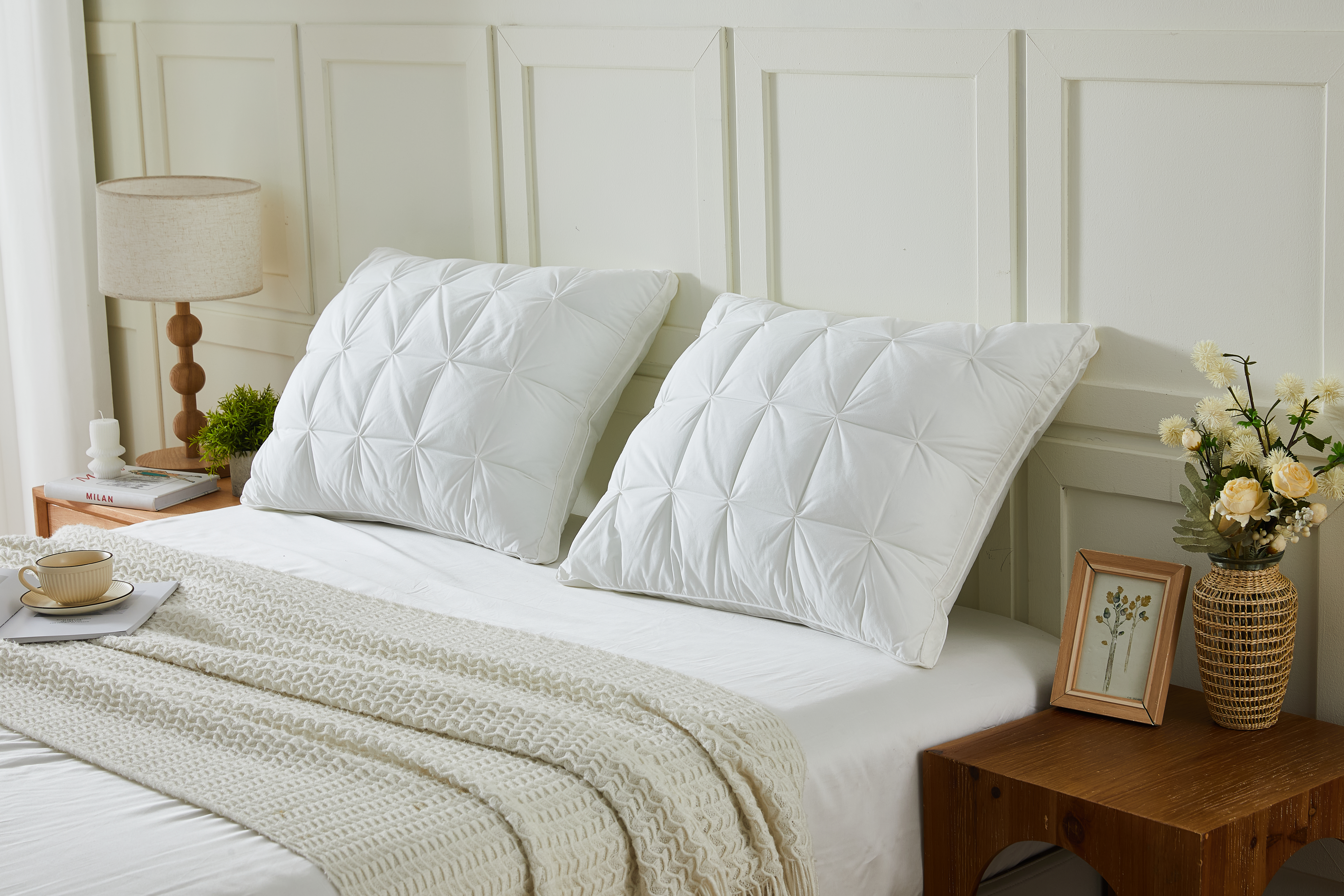 Gusseted Down Alternative Cotton Pillow, 2 Pack - Gallery 12