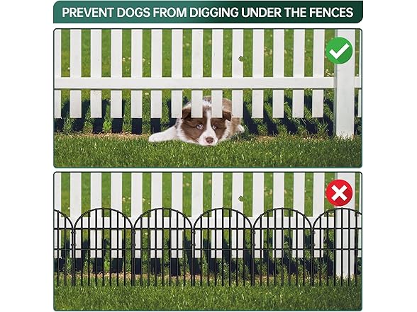 10 Panels No Dig Fence 10.8ft x 17"