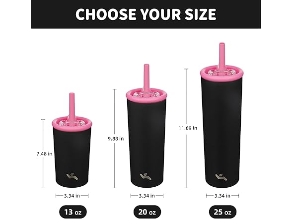 Konokyo 20oz Insulated Tumbler Black