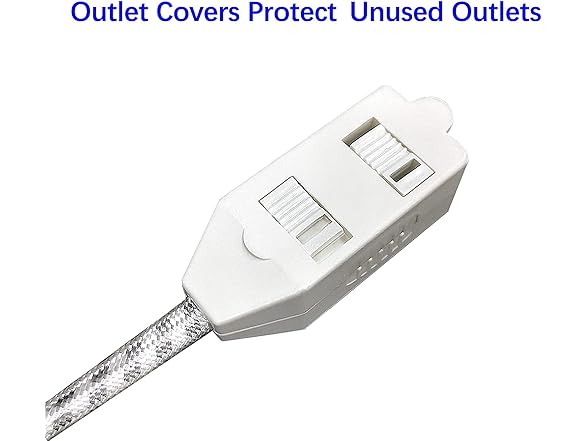 Clear Power 2pk 9ft 3 Outlet Fabric Indoor Ext Cord 16/2