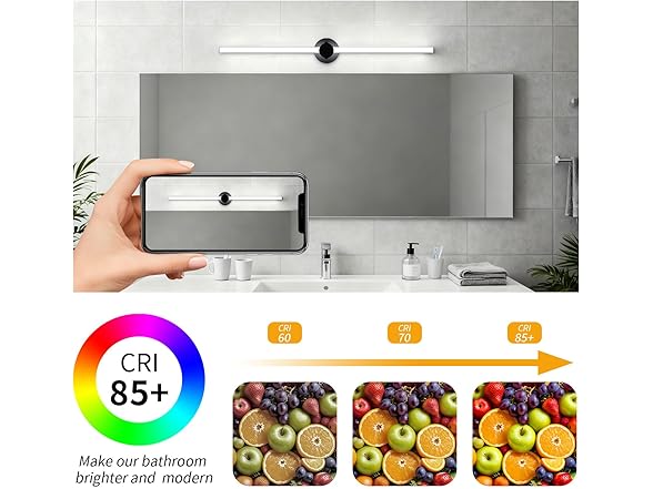 40" Rotatable LED Bathroom Light