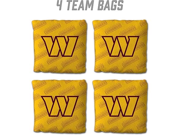 WASHINGTON COMMANDERS Cornhole Bags 4Pk