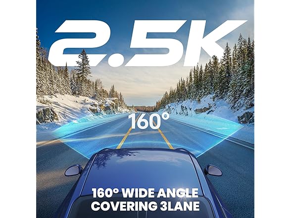 Yonvim 2.5K Dash Cam Front Rear 64GB
