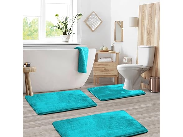 Clara Clark Bathroom Rugs Sets 3 Piece