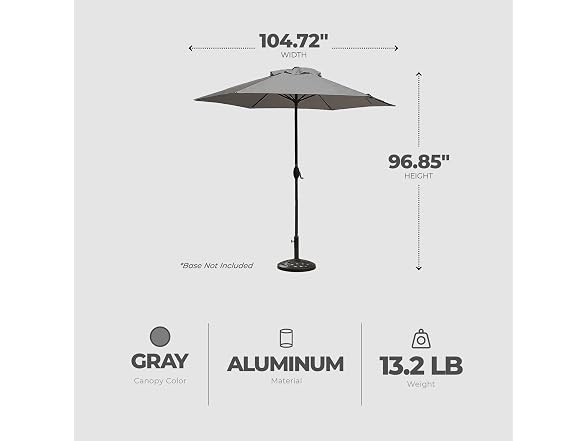 Four Seasons Courtyard 9 Foot Norwalk Market Patio Umbrella