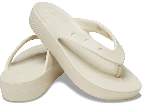 Crocs Classic Platform Women's Flip Bone