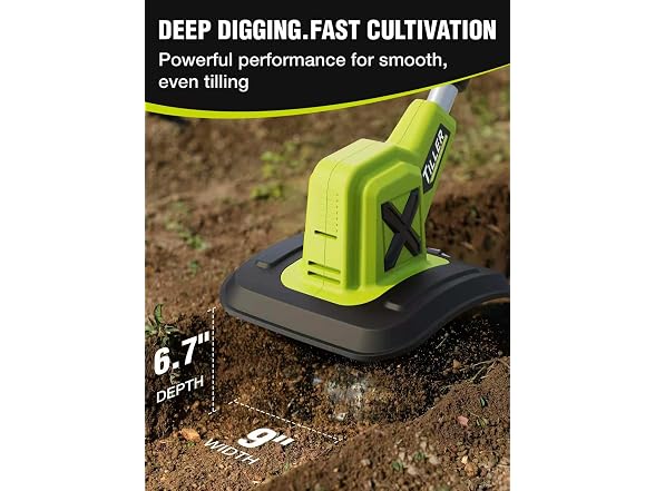Grelawner 20V Cordless Tiller Cultivator