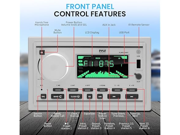 Pyle Boat BT Marine Stereo Receiver Kit