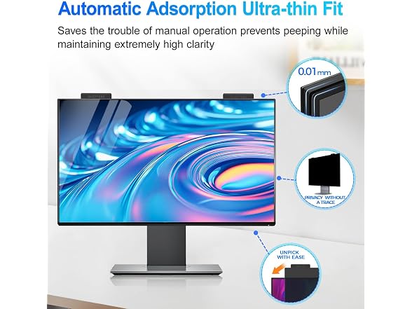 23.6" Magnetic Monitor Privacy Screen