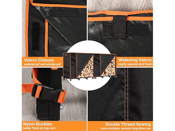 GREENER 8FT Firewood Rack Cover