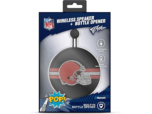 SOAR NFL Bluetooth Bottle Opener Speaker, Cleveland Browns