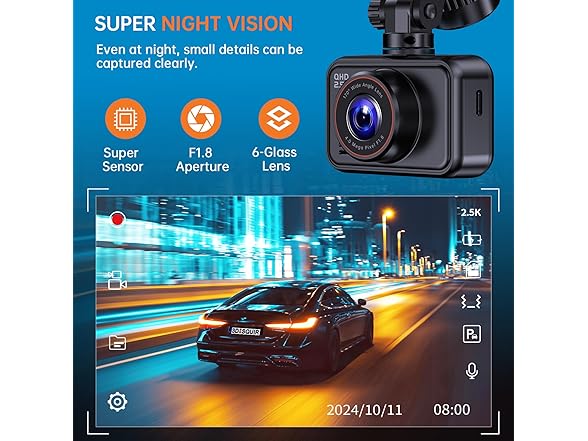E-YEEGER 2.5K Dual Dash Camera | S60
