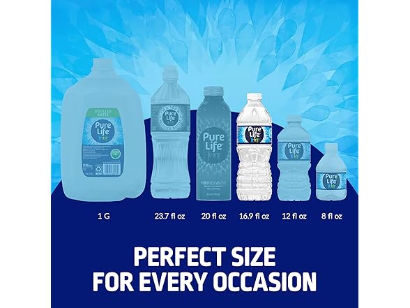 Pure Life Purified Water Bottles, 15 Pack