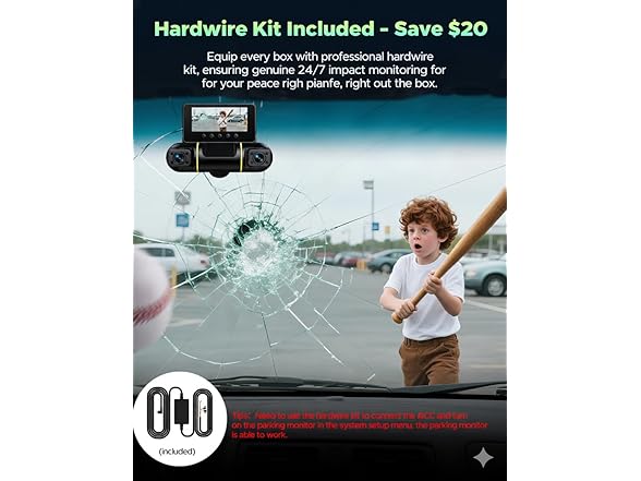 LAMTTO 360 Degree View 4 Channel Dash Cam