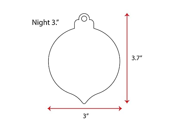 25 Acrylic Christmas Ornaments Blanks Night