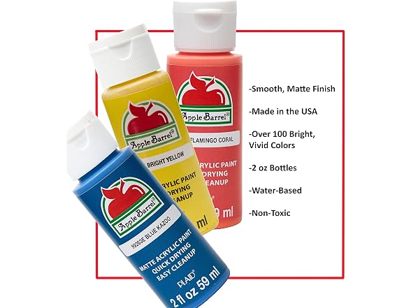 Apple Barrel Acrylic Paint in Asst White