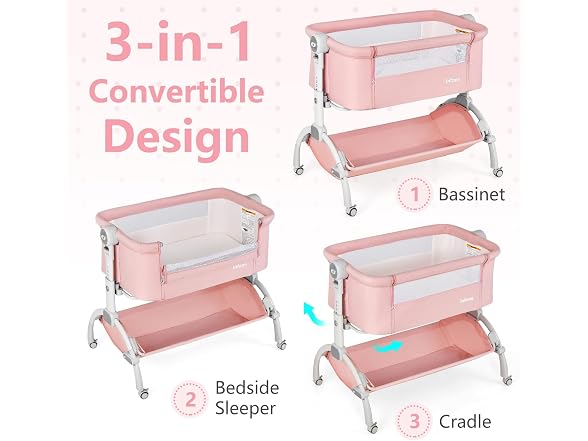 INFANS 3 in 1 Baby Bassinet