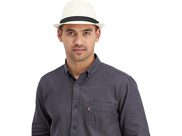 Levis Straw Fedora Brown