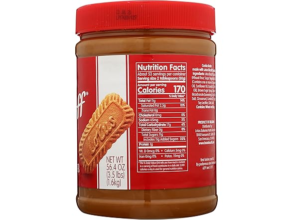 Lotus Biscoff Cookie Butter 56 oz (3.5 LB) Jar