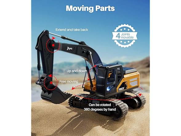 Geyiie Remote Control Digger Toy
