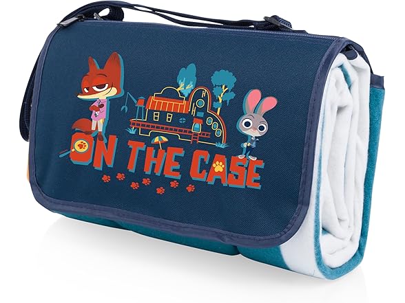 Disney Zootopia Blanket Tote Outdoor Picnic Blanket (Marine Stripe Blue)