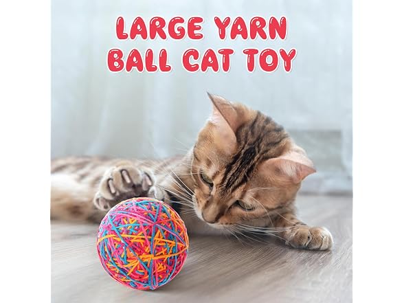 balacoo 2-Pack Large Wool Yarn Cat Balls 3.54
