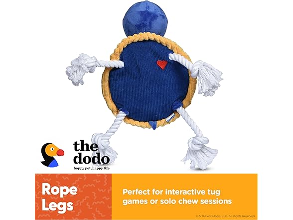 The Dodo Turtle Multitexture Toy with Ropes