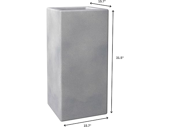 LeisureMod TP31AC Terra Planter Aged Concrete, 31"