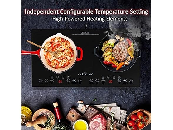 NutriChef Double Induction Cooktop
