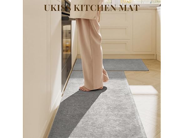 UKISS 2PCS Grey Large Bath Mats