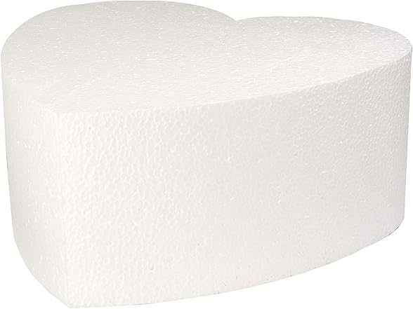 Taylor Foam Heart Cake Dummy, Styrene, 8