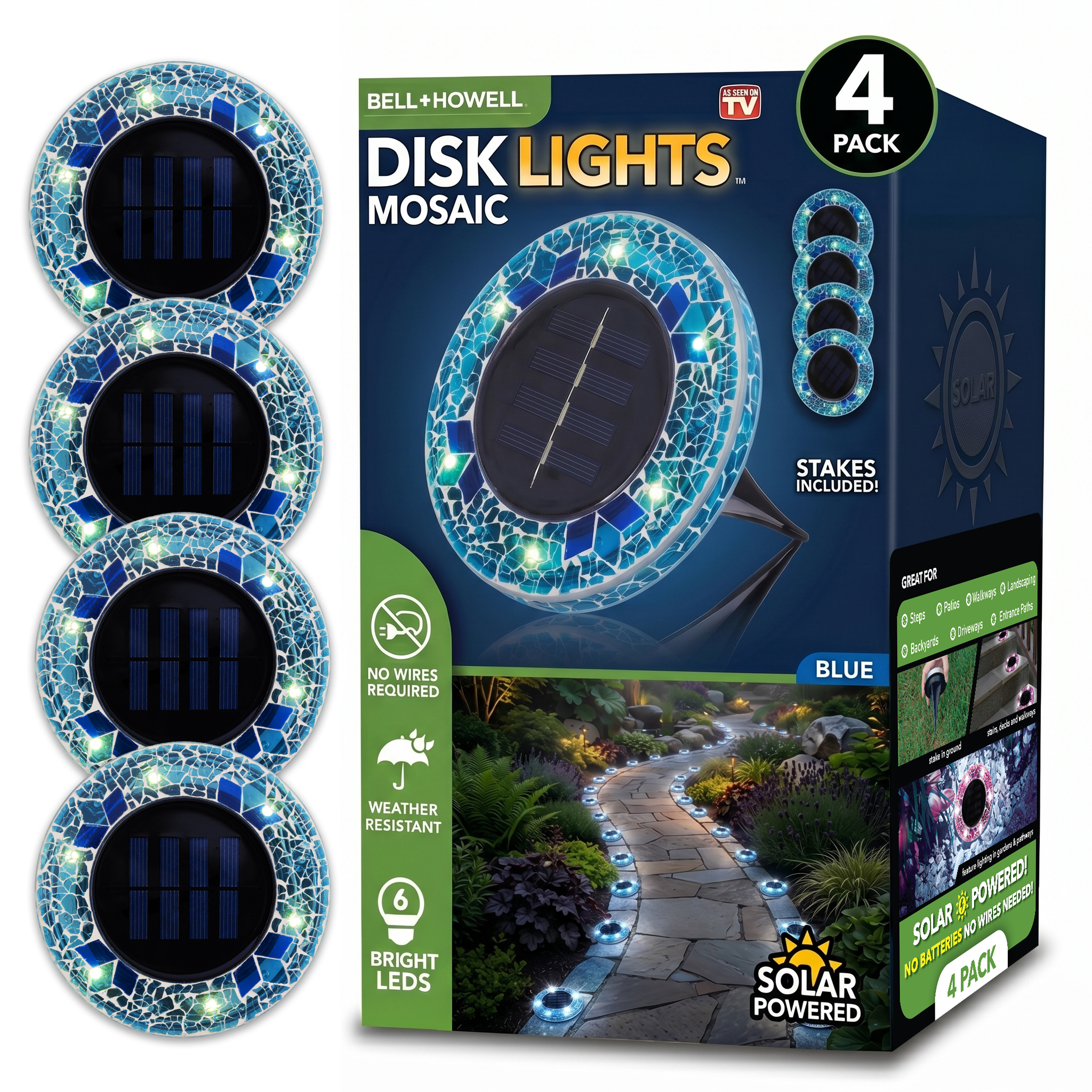 4Pack Mosaic Disk Light - Gallery 23