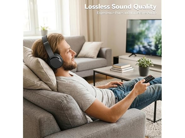 Dytole Wireless TV Headphones 65H Dock