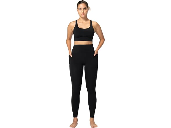 Sunzel Womens Leggings 25in XS Black W/pockets
