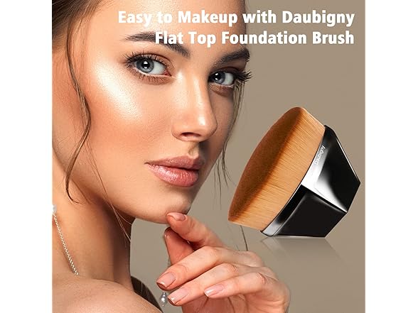 Flat Top Kabuki Makeup Brush w/Case