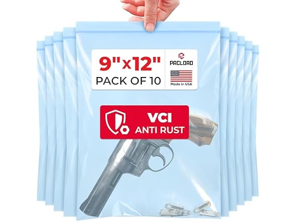 VCI Reclosable Poly Bags 9" x 12", Pack of 10