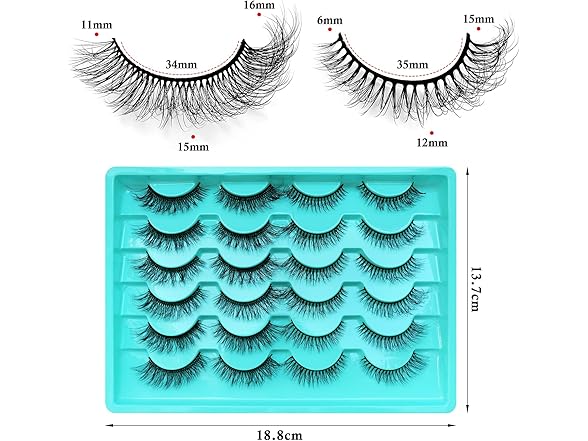LoveOurHome 12 Pairs Faux Mink Lashes