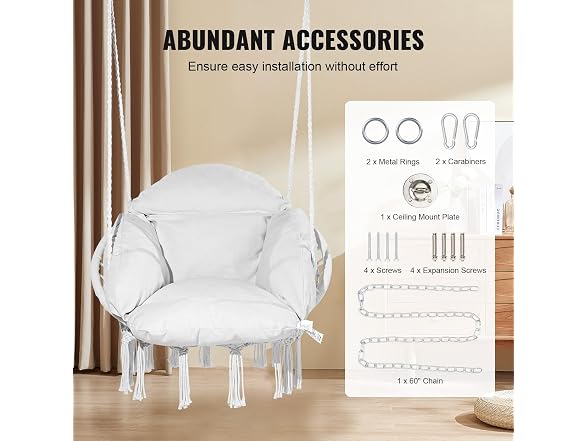 Hanging Hammock Swing Chair, Macramé Hanging