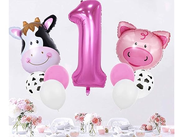 InBy 18pcs Farm Animal Balloons