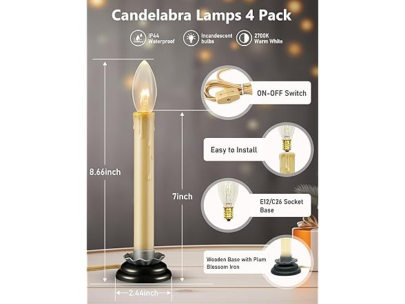 Xingzd Electric Window Candles Lights