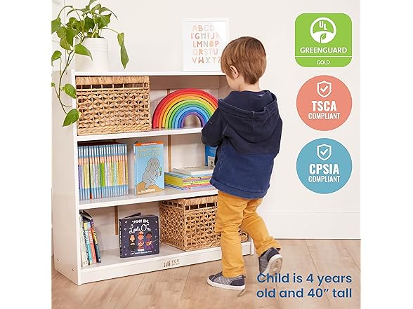 ECR4Kids Classic Bookcase, 36in, White