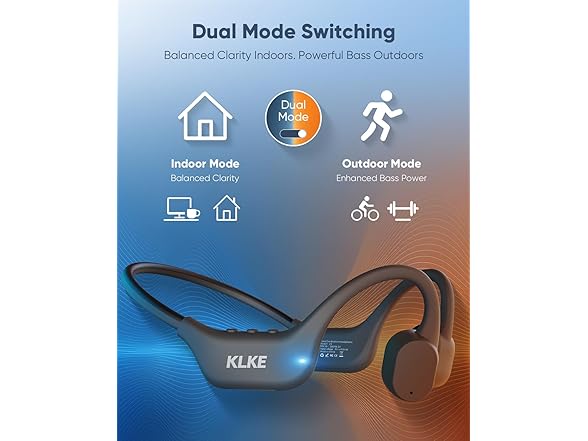 KLKE Open-Ear Bone Conduction Headphones