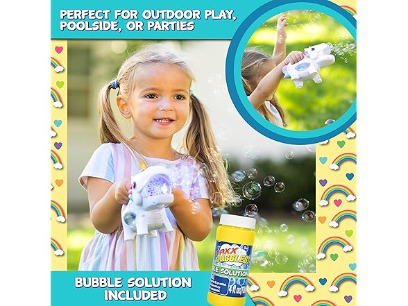 Maxx Bubbles Handheld Unicorn Bubble Blower