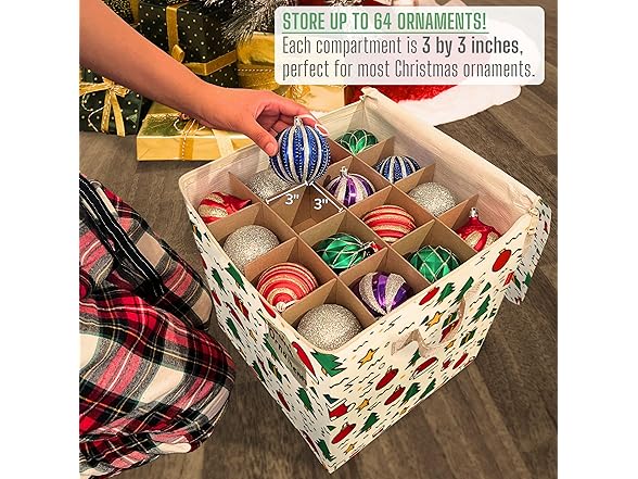 Veno SBL-0003 Christmas Ornament Storage Box