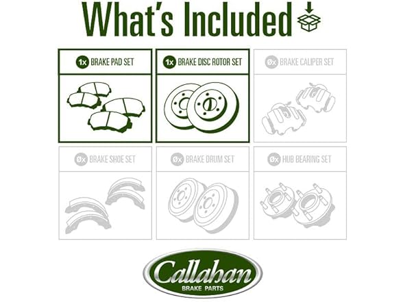 Callahan BRAKE PARTS Rear Brake Kit