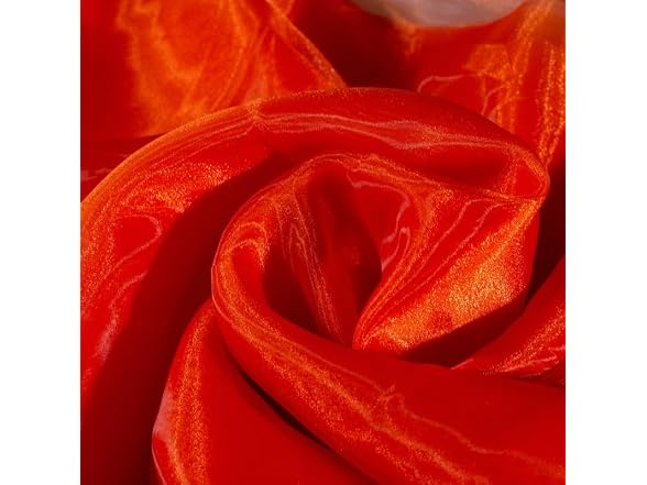 Fynite Orange Organza Fabric by The Yard